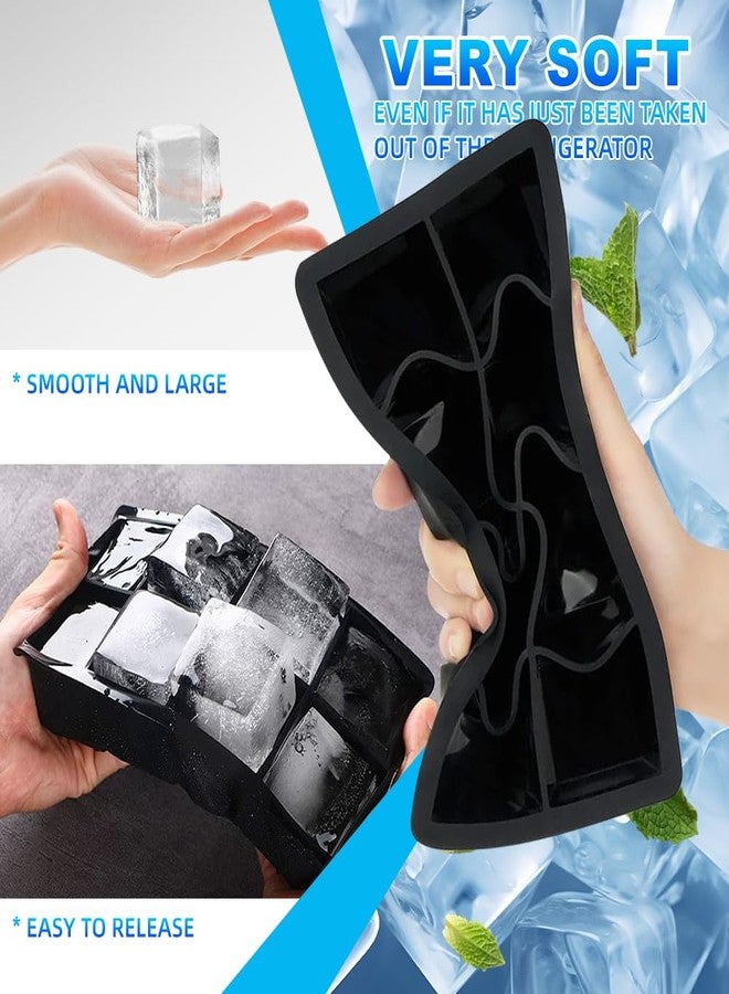 دوفاش مجموعة قوالب مكعبات الثلج المصنوعة من السيليكون، تتضمن قالب كرة ثلجية على شكل كرة وقالب مكعبات ثلج مربع كبير مع غطاء، سهلة الاستخدام، مثالية للويسكي والكوكتيلات، قابلة لإعادة الاستخدام وخالية من مادة BPA. - Image 3